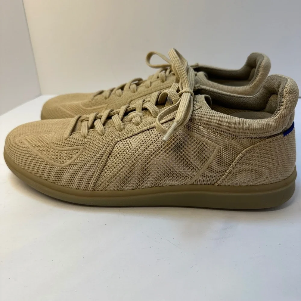 Rothys RS01 Mens Tan Sand Knit Low‎ Top Lace Up Sneakers Size 10